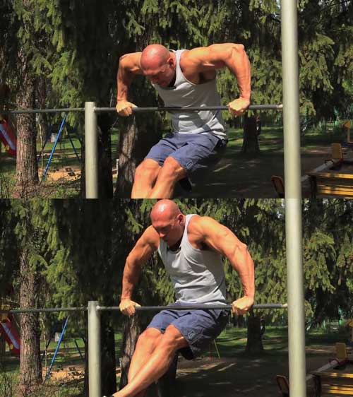 Отжимания от турника