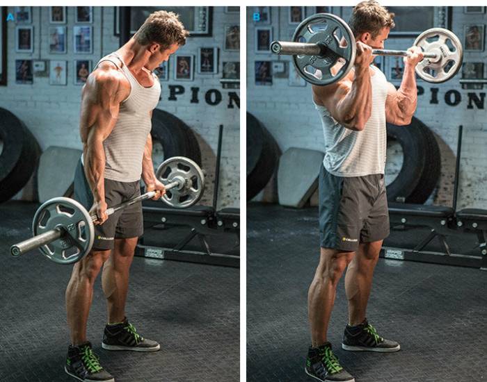 Подъем на бицепс стоя