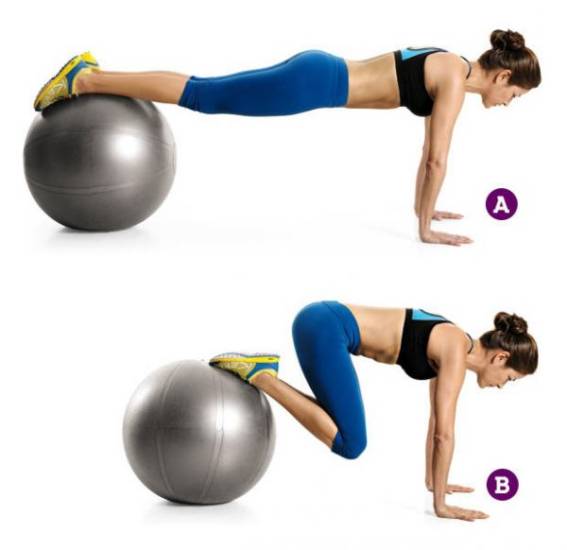 Подтягивание ног к груди