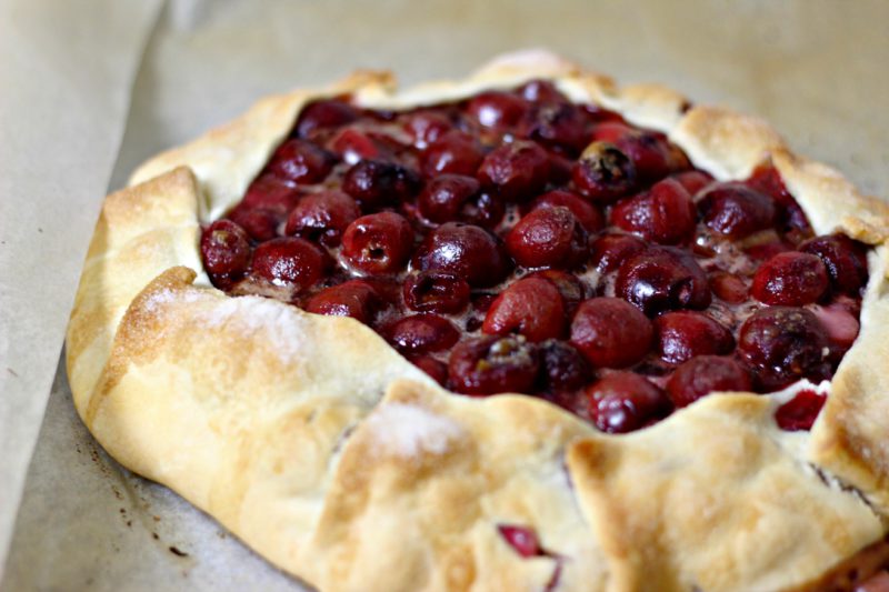 Рецепт веганского десерта постная галета с вишней