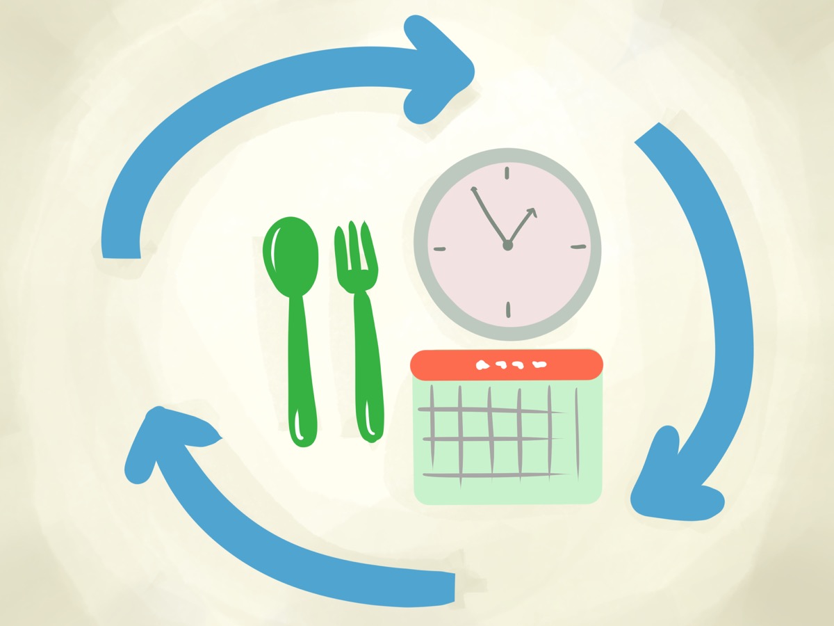 Схема интервального голодания 16/8